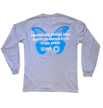 Load image into Gallery viewer, Butterfly Grey long sleeve
