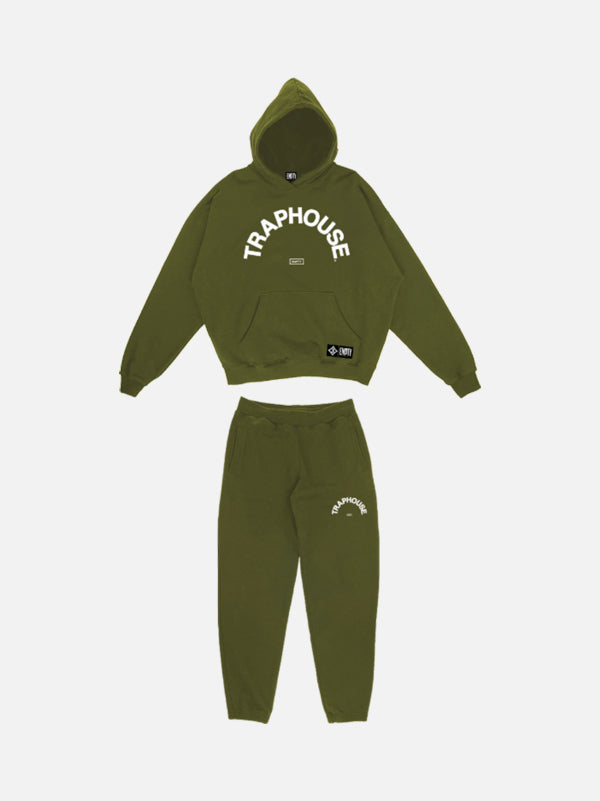 Trap house Olive track suit